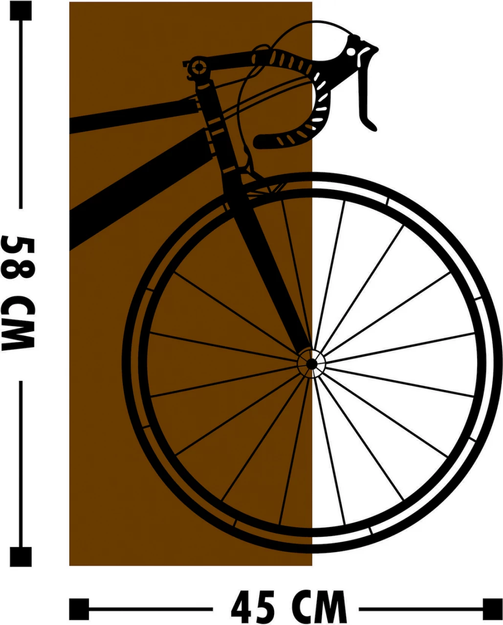 Dekor muri prej druri me biçikletë metalike, 45x58, FH7224