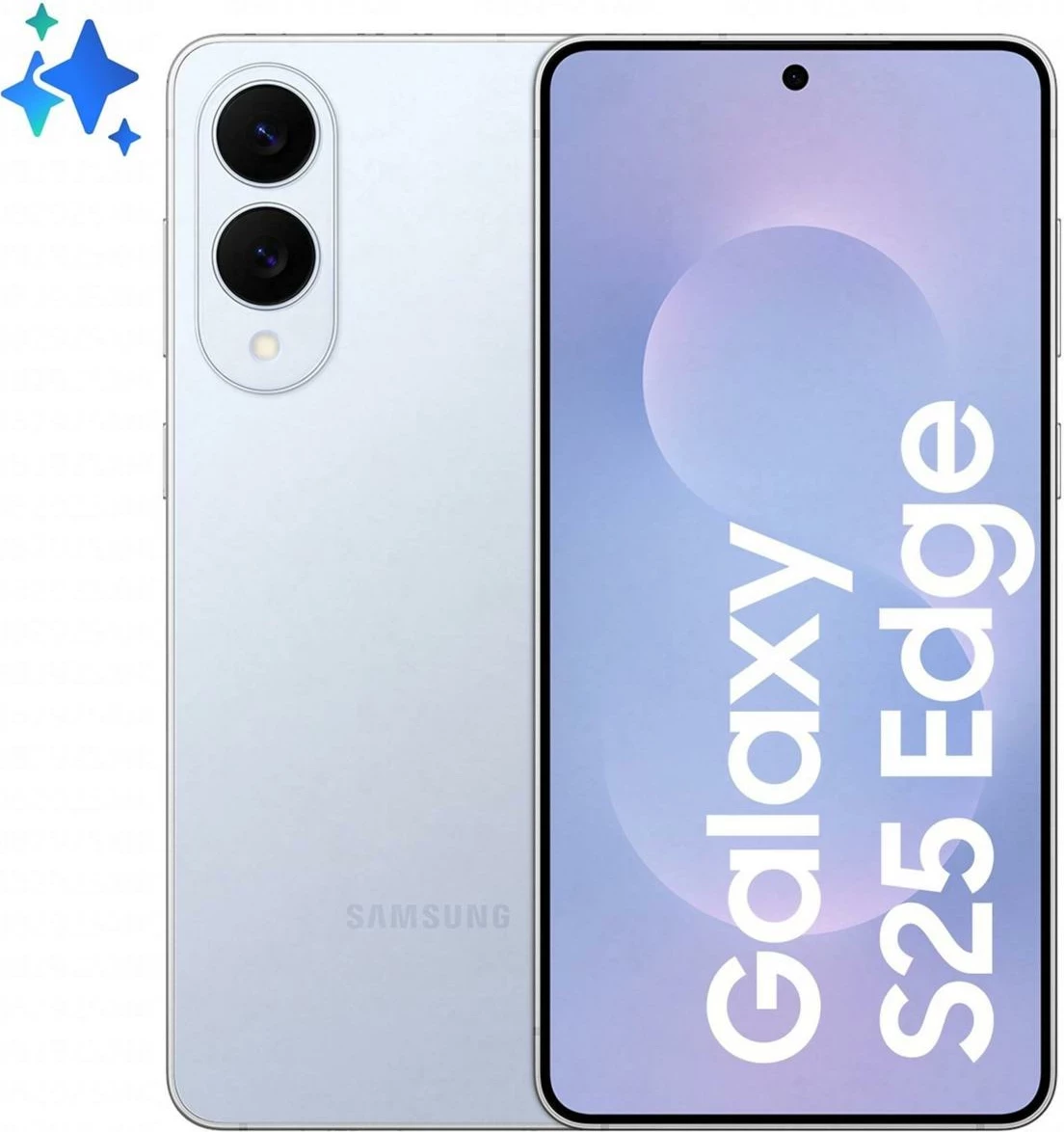 Celular Samsung Galaxy S25 Edge, 6.7" 12+256GB, 5G, Titanium Iceblue