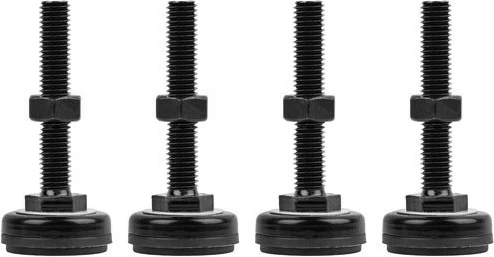 Set këmbësh niveluese Lanberg AK-1602-B për kabinete, M10, e zezë, 4 copë