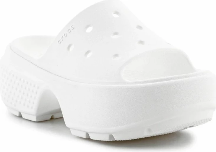 Papuqe Crocs për femra, të bardha
