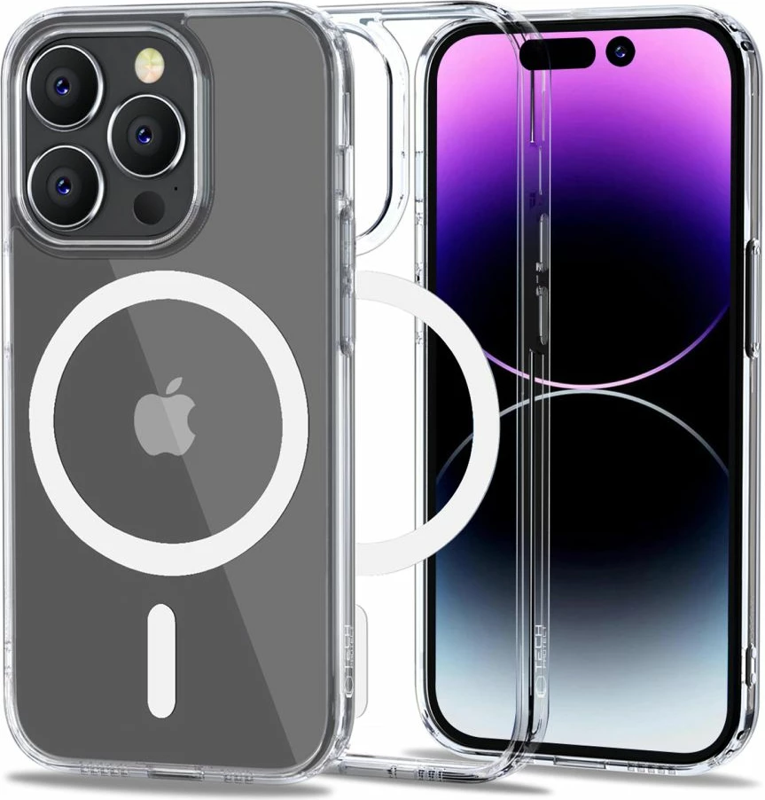 Mbështjellës Tech-Protect FlexAir Hybrid MagSafe për iPhone 14 Pro, Transparent