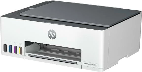 Printer multifunksional inkjet, HP, Smart Tank 5105 (1F3Y3A#BHC), depo boje të rimbushshme, shpejtësi 12–13 ppm, 490x195x470 mm, bardhë/gri