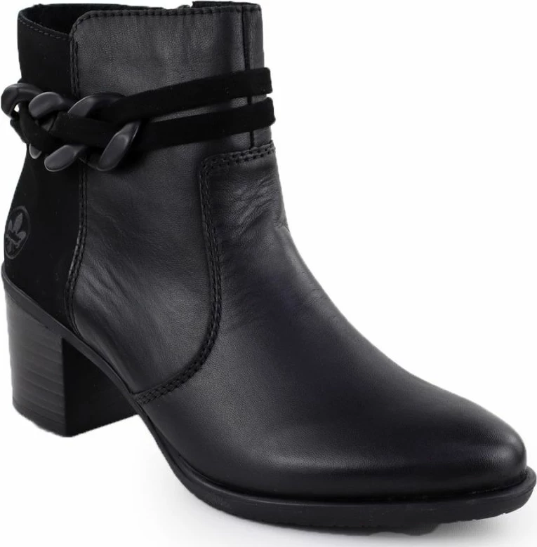 Çizme lëkure për femra Rieker Y2066-00, të zeza