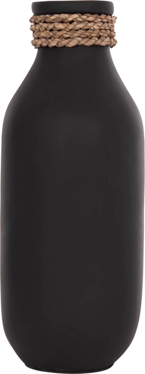 Vazo dekorative tavoline CAMMER, terrakotë e zezë, FH4687.01M, 13x34cm