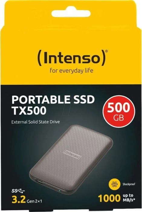 SSD i jashtëm INTENSO TX500 500GB USB 3.2 1000MB/s, kafe