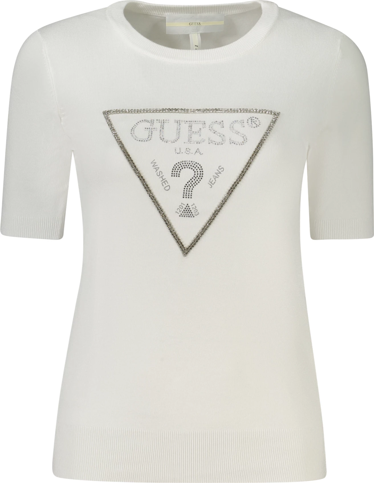 Xhemper GUESS JEANS femra, të bardhë