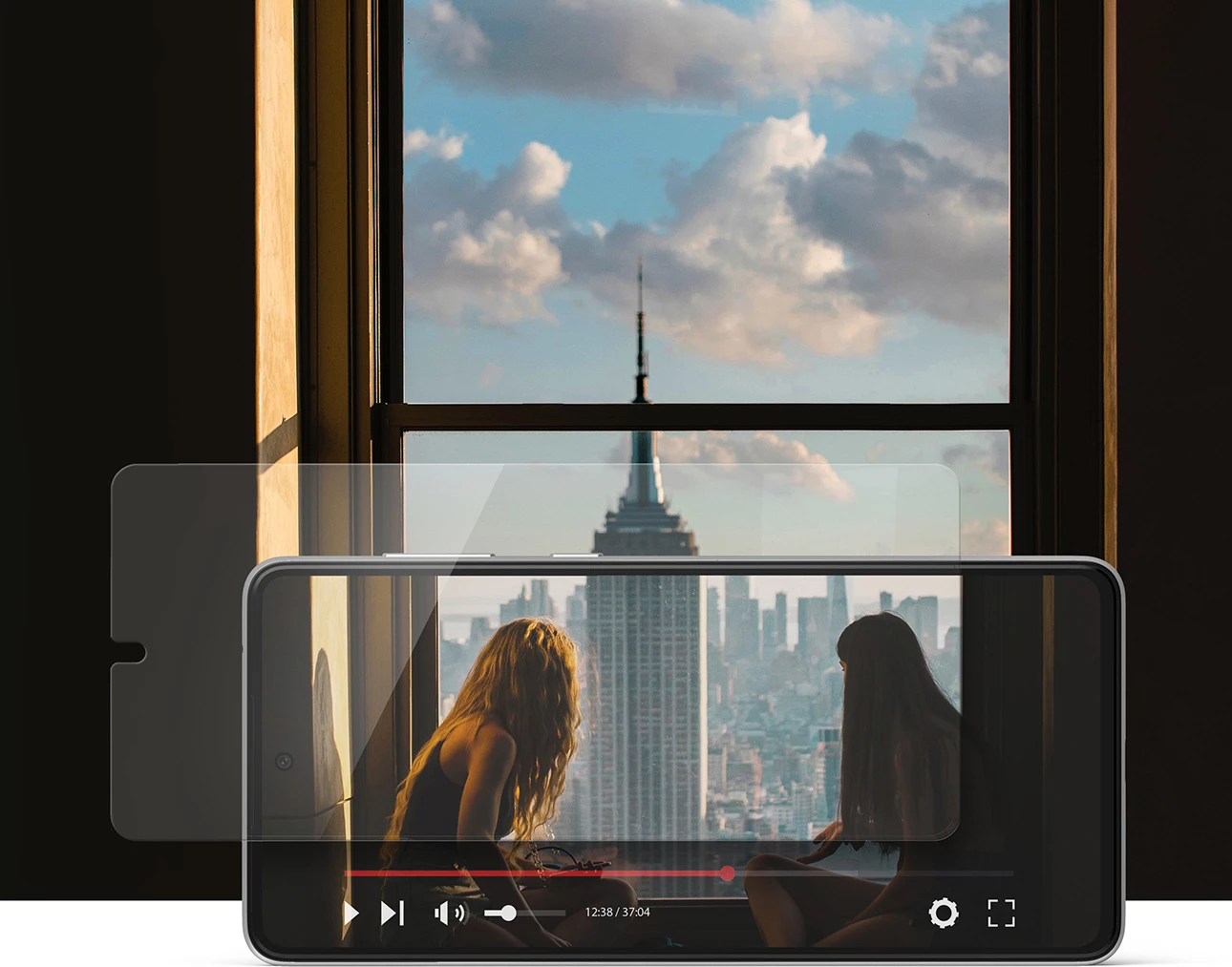 Mbrojtës ekrani tempered glass Ringke Invisible Defender ID Glass 2.5D 0.33mm për Samsung Galaxy A73 5G