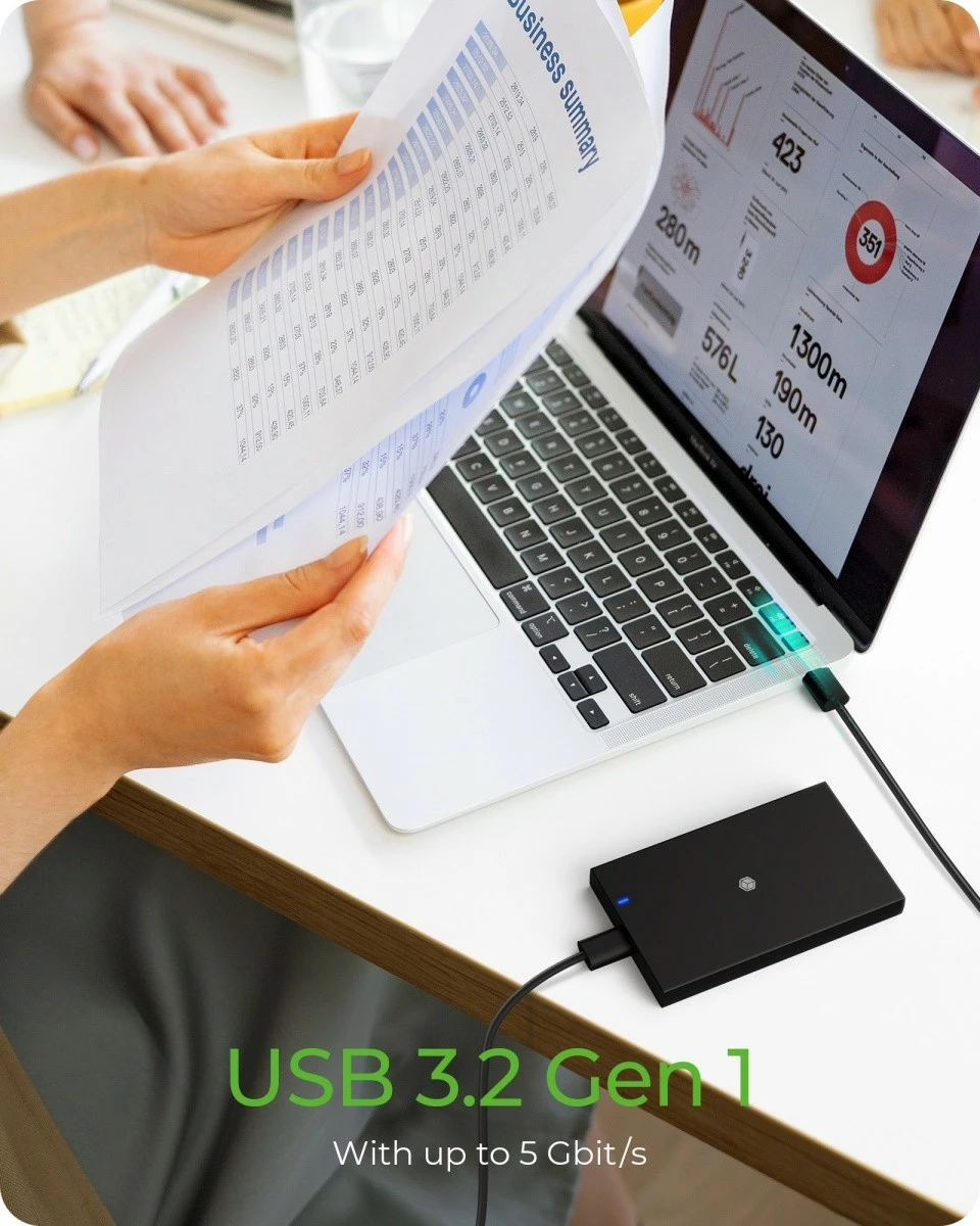 Kasë e jashtme IcyBox IB-200T-C3 për SSD/HDD 2.5", USB 3.2 Gen 1, e zezë