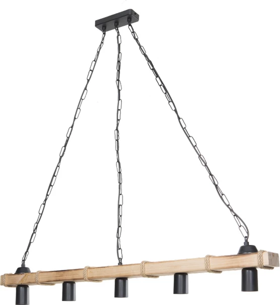 Llambë tavani pesë-dritare Lagoon E27, ngjyrë kafe, 100x8.5x10.5cm