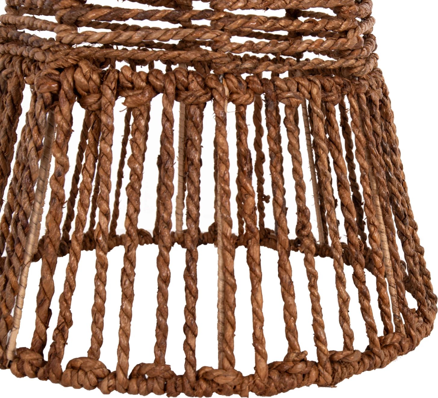 Llambë varëse tavani, fibra peme banane të thata, ngjyrë kafe, FH7858, Φ41x41-136H cm