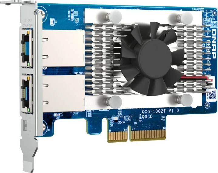 Kartë rrjeti QNAP QXG-10G2T, PCIe, 2x RJ-45, 10Gbps, Blu