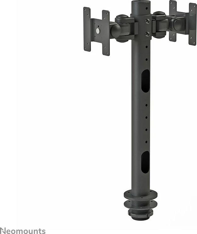Krah monitori Newstar Neomounts FPMA-D050DBLACK, për 2 ekrane, rregullim lartësie, 10-30 inç, i zi