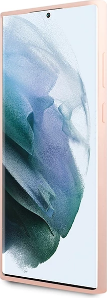 Mbështjellës Karl Lagerfeld KLHCS23LSNCHBCP për Samsung Galaxy S23 Ultra, silikon, rozë