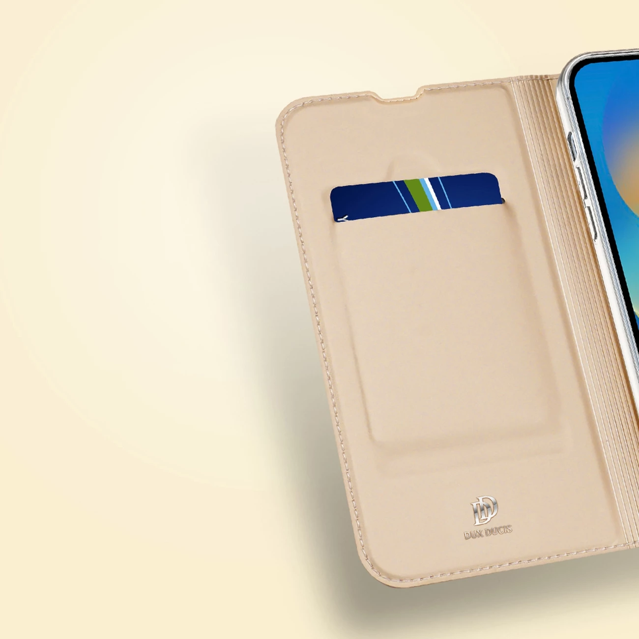 Mbështjellës Dux Ducis Skin Pro për iPhone 14 Pro, me kapak, Kaltër