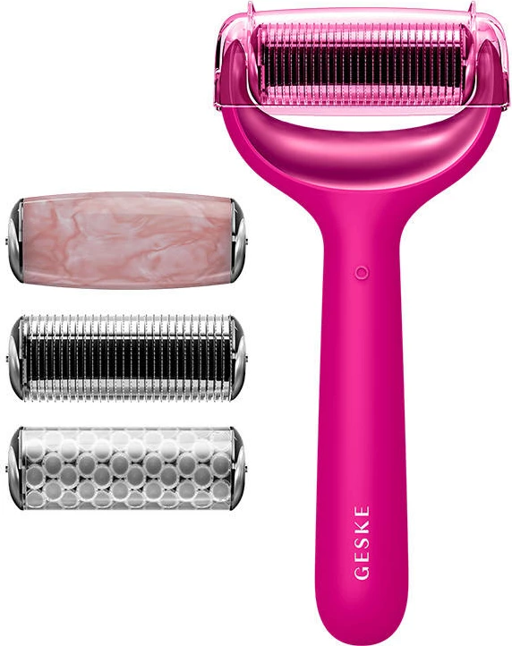 Roller mezoterapie Geske MicroNeedle Face&Body 9in1 me aplikacion, magenta