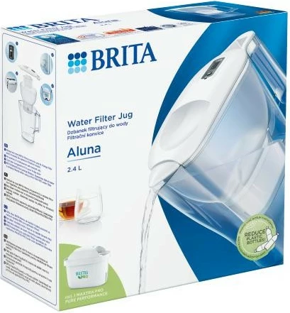 Ibrik filtri për ujë Brita Aluna 2.4L me patron MAXTRA PRO Pure Performance, Bardhë