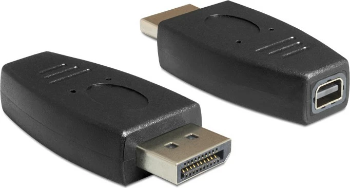 Adapter DisplayPort në Mini DisplayPort DeLOCK 65237, i zi