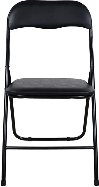 Karrige palosëse PU e zezë FH0044 38x47x82 cm, set prej 6 copë