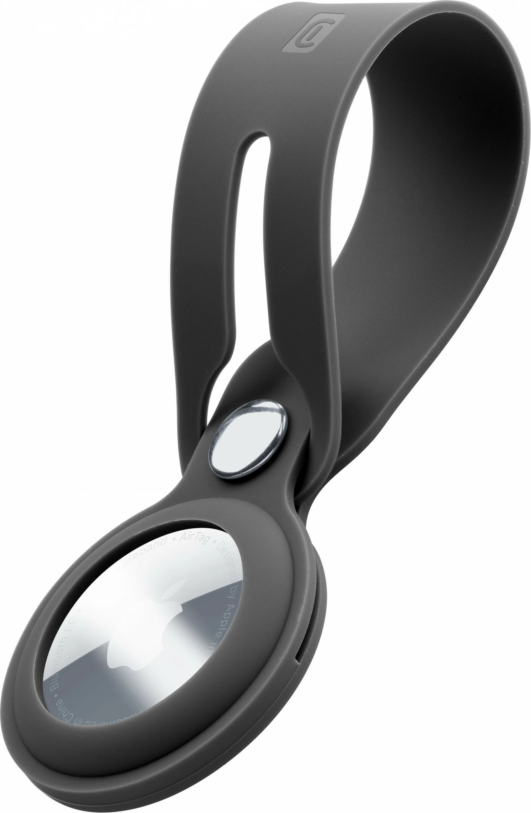 Mbështjellës Cellular Line Loop për Apple AirTag, silikon, zi