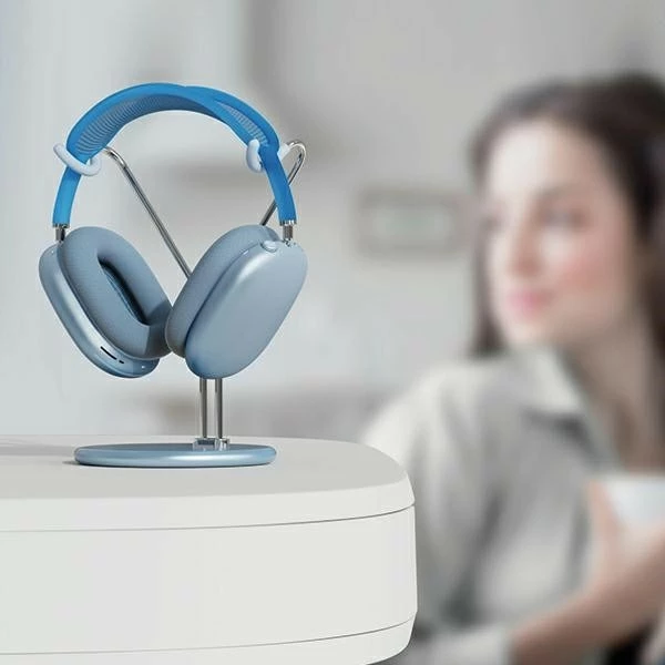 Mbajtëse kufjesh SODI SAM-300 për AirPods Max, stand tavoline, alumini/inoks, blu