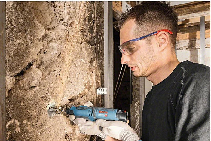 Multi-vegël Bosch GRO 12V-35 Professional, 12V, me bateri, shpejtësi të rregullueshme, zi/blu