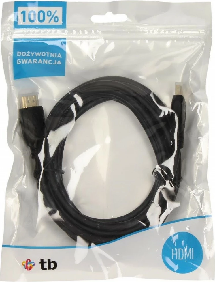 Kabllo HDMI TB 3m, High Speed me Ethernet, e zezë