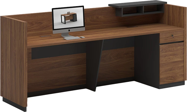 Tavolinë pritjeje Oscar, ngjyrë arre-antracit, 180x65x76cm