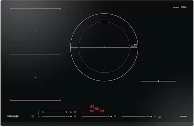 Pllakë gatimi me induksion Samsung NZ84C5047GK/U2, 80 cm, 4 zona, Wi-Fi, E zezë