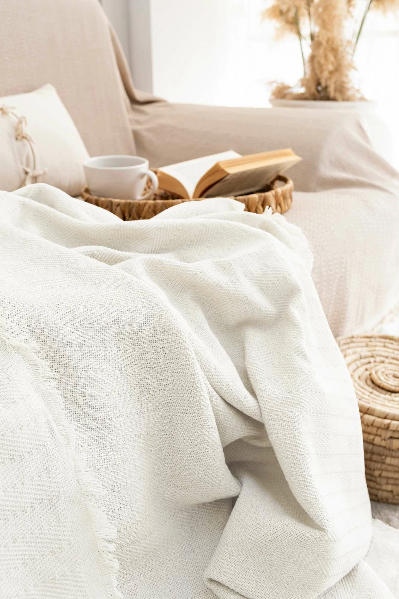 Mbulesë divani L'essentiel, Rio, ngjyrë krem