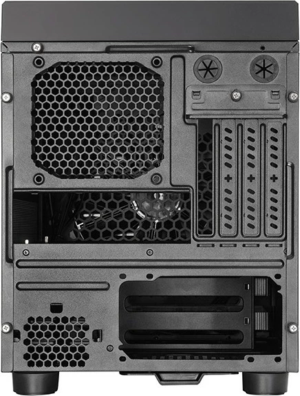 Kasë Chieftec CI-03B-OP mATX kube, Micro ATX/Mini ITX, 1x 200 mm ventilator, USB 3.2 Gen 2 Type-C, e zezë