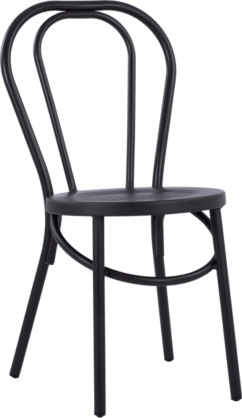 Karrige alumini tip Vjenë, ngjyrë e zezë e ndryshkur, FH5557.01, 42x52x88,5 cm, set prej 6 copë