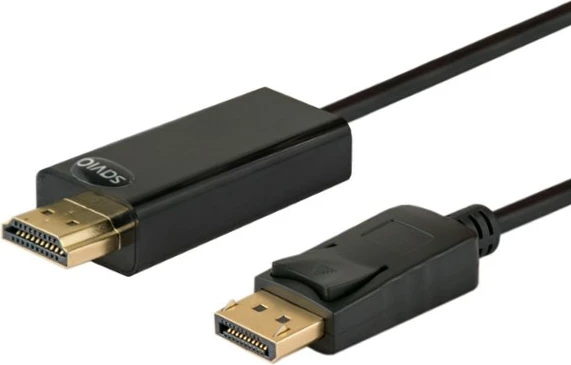 Kabllo Savio CL-56, 1.5 m, DisplayPort HDMI, e zezë