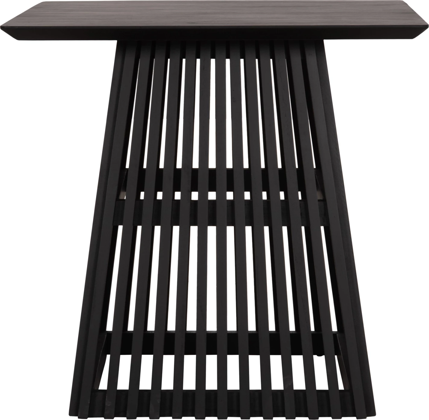 Tavolinë katrore ngrënieje FRANTZ, dru mindi, e zezë, 80x80x78cm