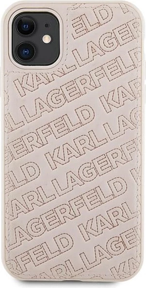 Mbështjellës Karl Lagerfeld Quilted K Pattern për iPhone 11/XR, rozë