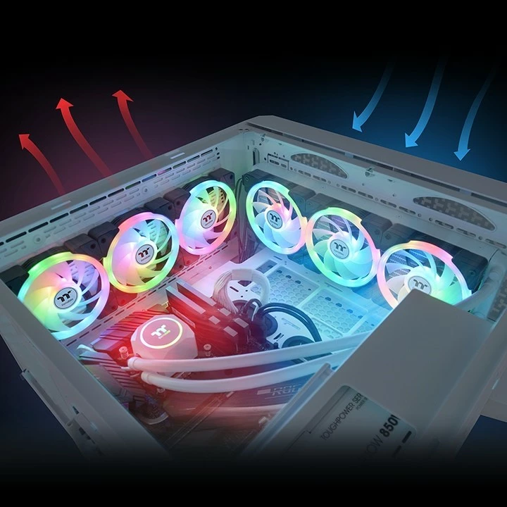 Ftohës ajri Thermaltake SWAFAN EX12 ARGB, 12 cm, 500 RPM, 2000 RPM, 57.11 cfm, Bardhë