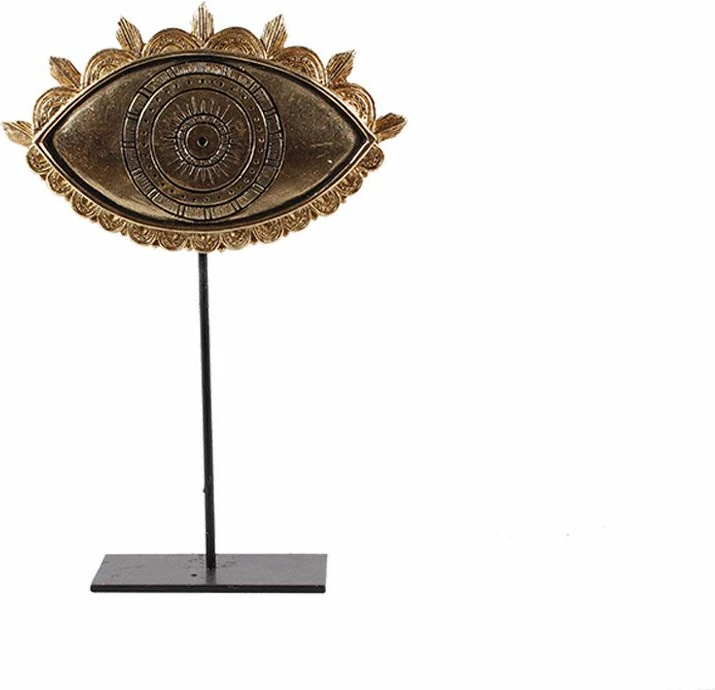 Dekor Totem SY, polirezine, ari e zi, 19x7x30cm