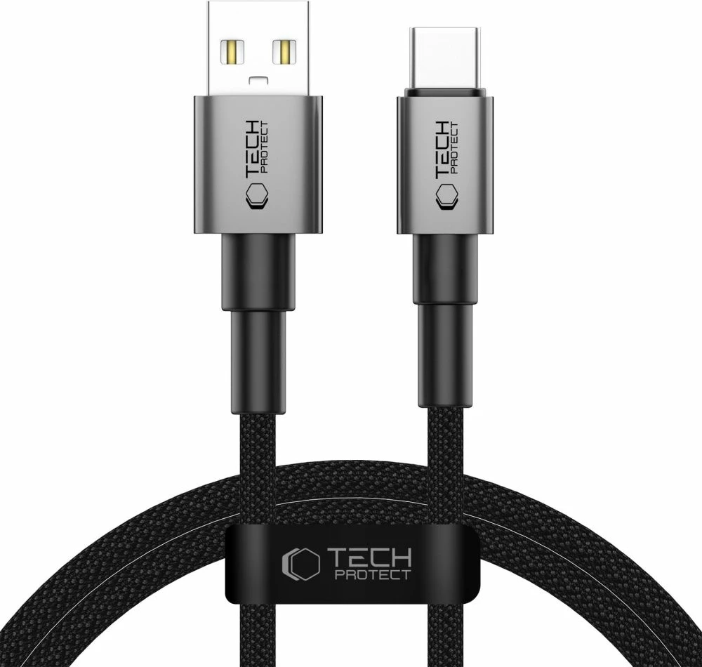 Kabllo USB-A në USB-C Tech-Protect UltraBoost DNA 100cm, Gri