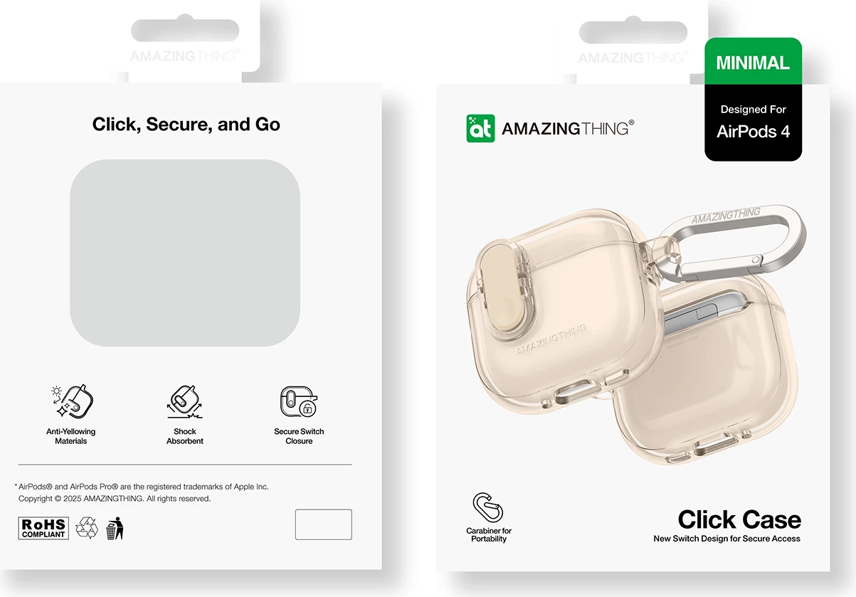 Mbështjellës AmazingThing Minimal për AirPods 4, Desert