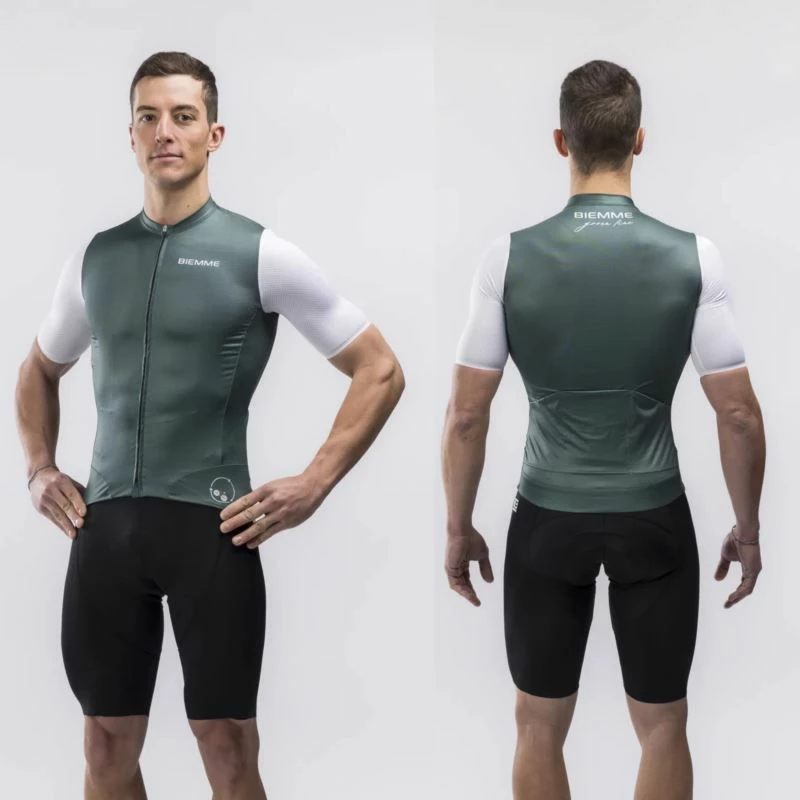 Maicë për meshkuj Biemme, e gjelbër dhe e bardhë