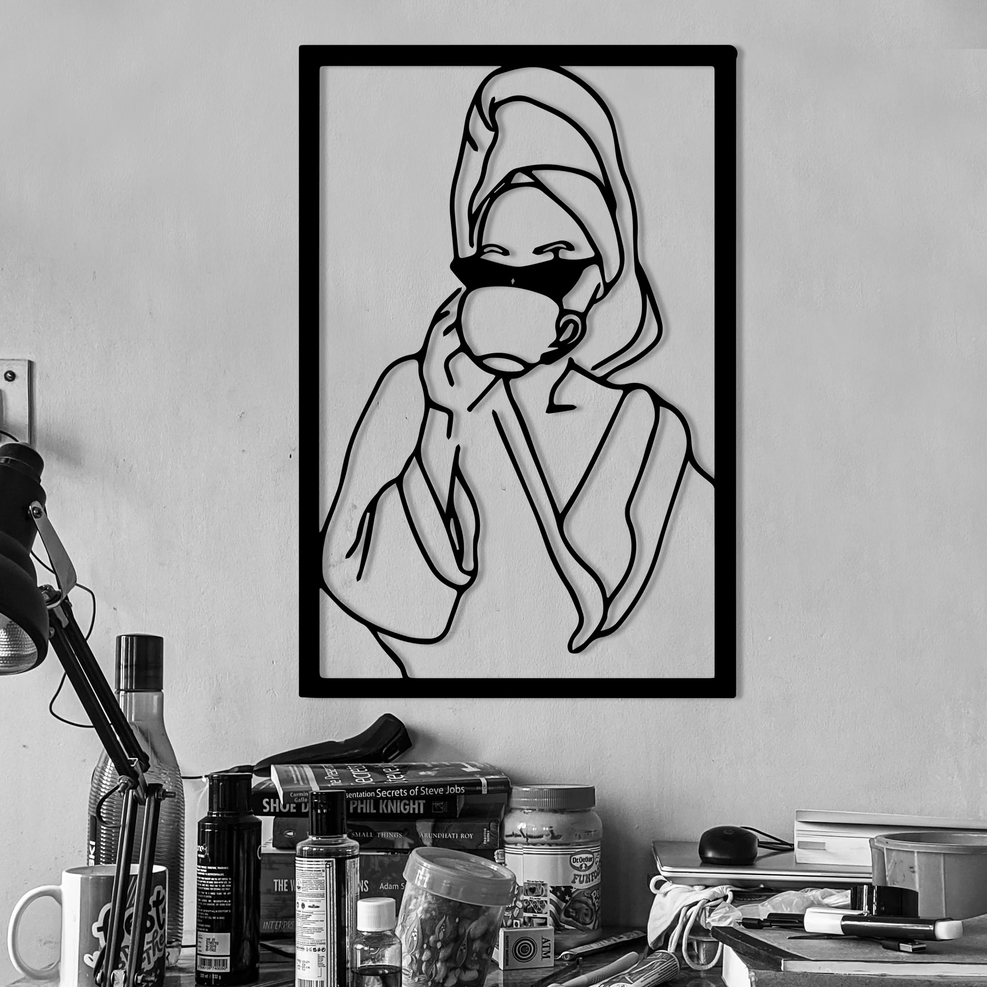 Aksesor muri dekorativ prej metali, Wallity, Coffee Time