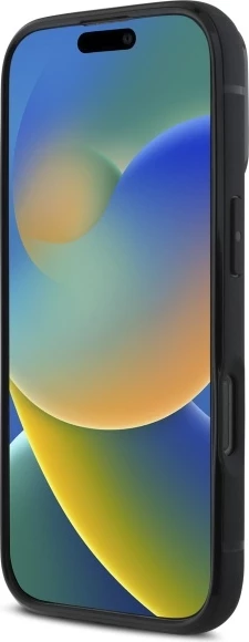 Mbështjellës BMW Sign prej lëkure për iPhone 16 Pro Max, i zi