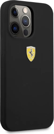 Mbështjellës Ferrari FESSIHMP13LBK për iPhone 13 Pro/13 6.1", silikon, MagSafe, zi