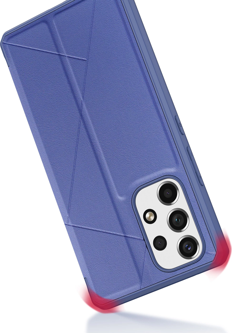 Mbështjellës Dux Ducis Skin X për Samsung Galaxy A73, me xhep për karta, me stand, kaltër