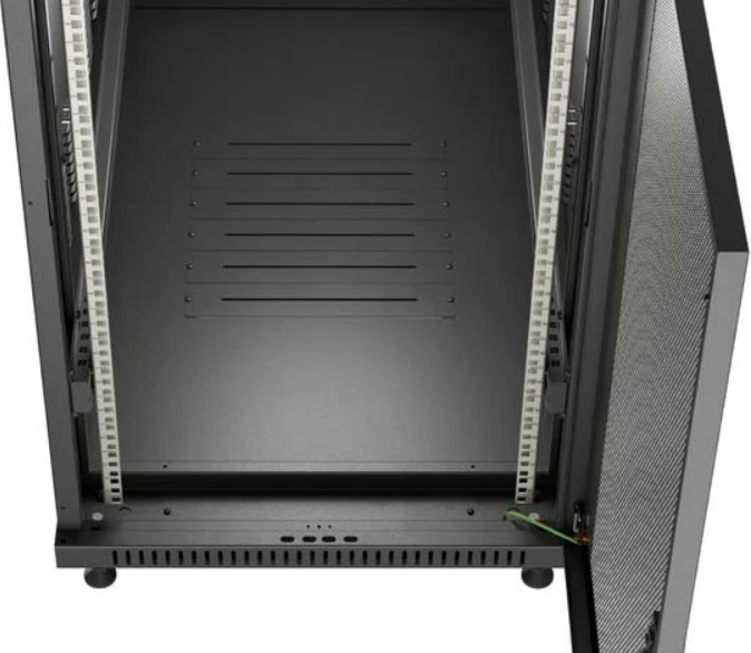 Kasë serveri Lanberg FF01-6222-23B, 22U, në këmbë, me dyer të perforuara, e zezë