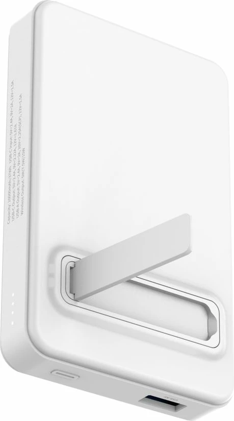 Powerbank Wozinsky WLWP-10KA0Y3WS, 10000 mAh, Qi2, MagSafe, me mbajtëse, Bardhë