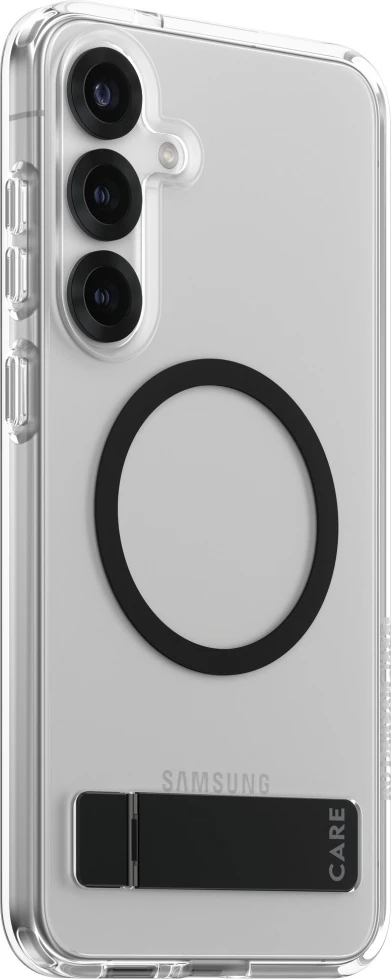 Mbështjellës PanzerGlass CARE Kickstand & QI për Samsung Galaxy S25+, Transparent