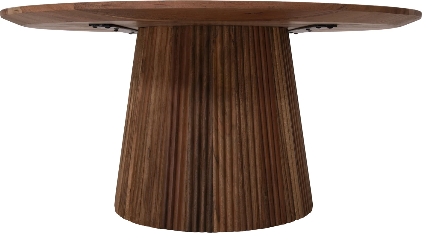 Tavolinë kafeje e rrumbullakët, ngjyrë druri natyral, GROOT FH9697, Φ80x48Hcm