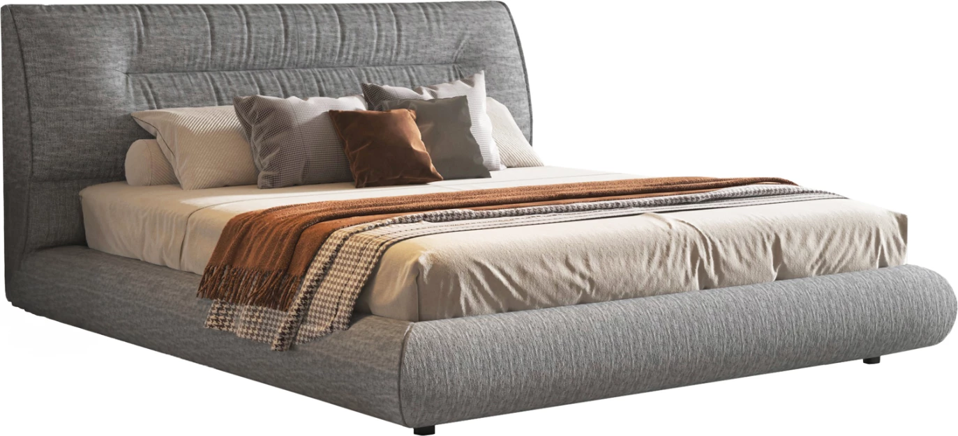 Krevat ASCOTT me hapësirë për depo, material gri, CD736.01, për dyshek 160x200cm