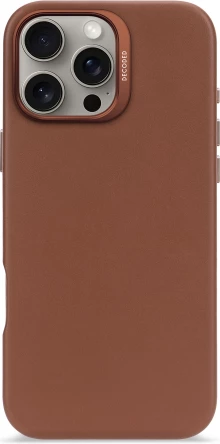 Mbështjellës Decoded Leather Backcover me MagSafe për iPhone 16 Pro Max, Kafe