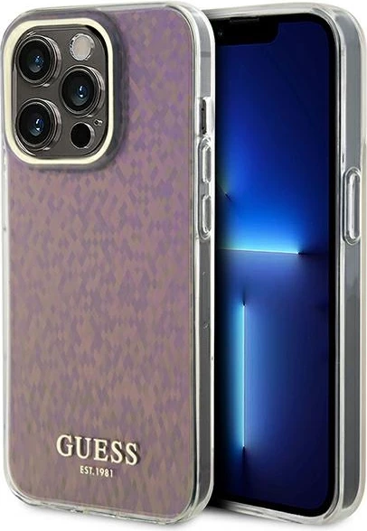 Mbështjellës Guess GUHCP15XHDECMP për iPhone 15 Pro Max 6.7", hardcase, efekt pasqyre, rozë